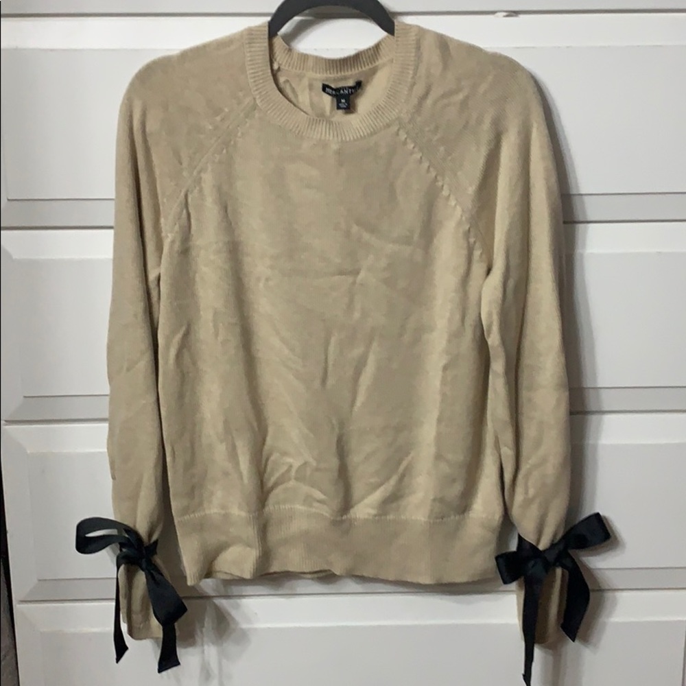 J. Crew Tan sweater with sleeve detail